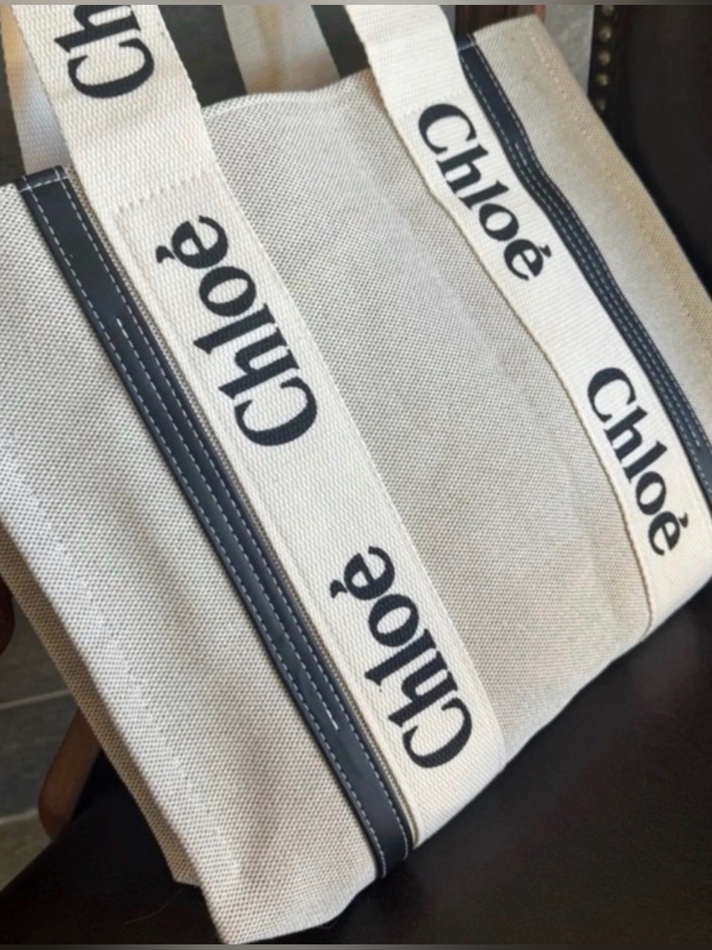 Chloé Beige Canvas Tote Medium $1,295